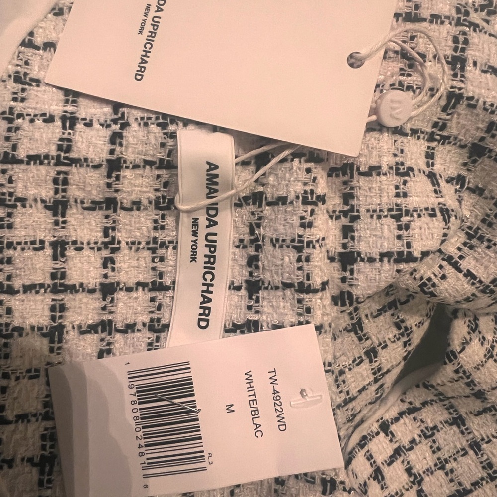 Amanda Uprichard Tweed Black and White Blazer